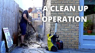 JET WASHING WITH A KARCHER PRESSURE WASHER [upl. by Dambro938]