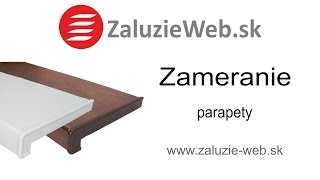 Zameranie parapety  zaluziewebsk [upl. by Petersen]