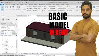 Basic model of house in revit  revit for beginners [upl. by Issim]