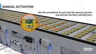 Uniking Canada Presents Intralox S7000 Maintenance  Manually Activating Rack and Roll Zones [upl. by Felice]