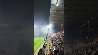 FC St Pauli vs Fortuna Düsseldorf DFBPokal Pyroshow der FortunaFans [upl. by Notsua]