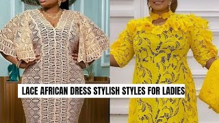 LACE AFRICAN DRESS STYLISH STYLES OF LACE AND ASOEBI GOWNS STYLES FOR LADIES [upl. by Ntisuj109]