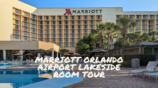 MARRIOTT ORLANDO AIRPORT LAKESIDE ROOM TOUR  FLORIDA USA [upl. by Needan794]