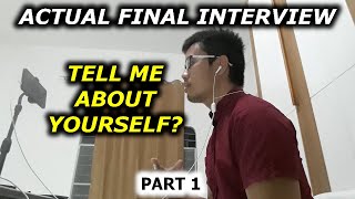 Actual Call Center FINAL INTERVIEW Question and Answer TELL ME ABOUT YOURSELF Part 1 2023 BPO HIRED [upl. by Eyahsal962]