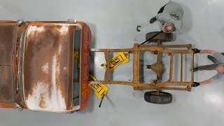 How to make a 19631972 C10 longbed frame into a shortbed using a template to make sure it correct [upl. by Jonny965]