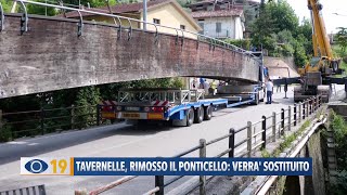 Tavernelle di Colli al Metauro rimosso il ponticello Verrà sostituito [upl. by Rod251]