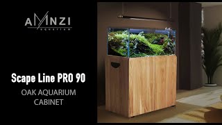 Scape Line Pro 90 Oak Aquarium Cabinet  Elegance and Functionality for Your 180Liter Aquarium [upl. by Koralle903]