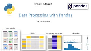 Python Tutorial 9 Data processing read write subset statistics plot with Pandas [upl. by Nylodnarb]