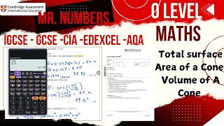 How to find the total surface area of a cone and its volume [upl. by Anialahs]