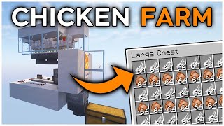 The BEST Automatic Chicken Farm in Minecraft 121 Tutorial [upl. by Vastha]