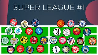 Football Clubs Marble Race  UEFA Super League [upl. by Loos]