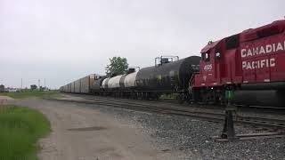 4K CPKC F19 Arriving At North Transcona Yard [upl. by Elawalo681]