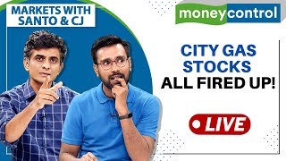 Stock Market Live Kirit Parikh Panel Recos Light Up City Gas Stocks  Markets With Santo amp CJ [upl. by Yhpos506]