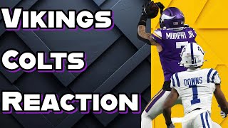 Vikings Colts Reaction amp Breakdown [upl. by Rusticus]