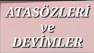 5Sınıf Türkçe Deyimler ve Atasözleri [upl. by Jacquelin]