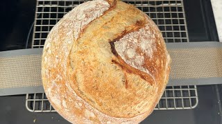 Lazy Sourdough Bread Recipe [upl. by Joseito]