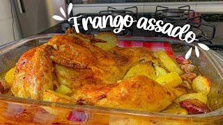 FRANGO ASSADO NO FORNO COM BATATA SUPER SUCULENTO E FACIL [upl. by Eilahtan23]