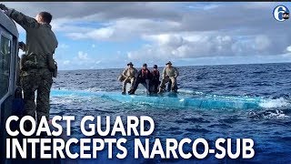 US Coast Guard intercepts narcosubmarine smuggling 69M worth of cocaine [upl. by Soisanahta226]