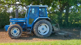 Ford 7610 Power Harrowing at the Laughton Cuckoo Spring Fayre [upl. by Dyl]