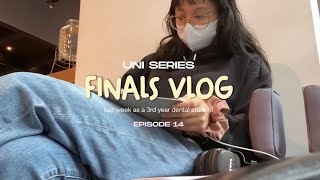 uni series ep 14 😮‍💨 FINALS VLOG last week as a 3rd year dental student [upl. by Nyrhtac]