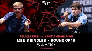 FULL MATCH  Kristian KARLSSON vs Felix LEBRUN  MS R16  SingaporeSmash 2024 [upl. by Denie770]