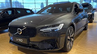 Volvo V90 T8 455PK AWD Ultimate Dark Long Range  Platinum Grey [upl. by Aceber]