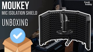 Moukey Microphone Isolation Shield Unboxing [upl. by Sashenka854]