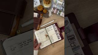 Moleskine pocket weekly planning🤎 plannercover plannercommunity leather journaling [upl. by Nnylarac]