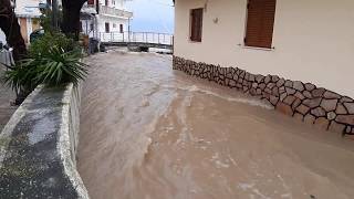 Kokkari  Samos  Greece  flood after big storm 2412019 [upl. by Tinya996]