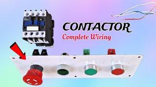 3 Phase Contactor Connection  Contactor Wiring with Emergency Stop  Contactor wiring with holding [upl. by Dorise790]