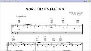 More Than a Feeling  Piano Sheet Music [upl. by Waine]