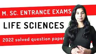 M Sc Life Sciences  Solved question paper 2022  MDU  M Sc Life sciences entrance exams [upl. by Aehtla]