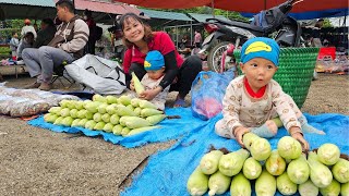 Single Mom  Harvesting Corn to Sell Taking Care of the Vegetable Garden and Babies market diy [upl. by Gladwin326]