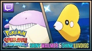 Live Shiny Wailmer amp Shiny Luvdisc  Shiny Pokemon 8081  Pokemon ORAS [upl. by Winslow795]