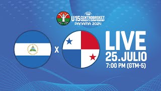 LIVE  Nicaragua v Panamá  CENTROBASKET FEMENINO U15  GROUP PHASE [upl. by Redneval598]