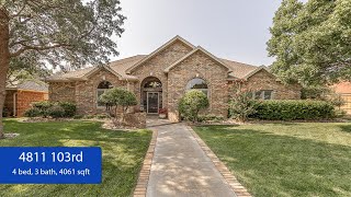 Home For Sale 4811 103rd St Lubbock TX 79424 [upl. by Yromem]