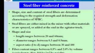 Mod01 Lec14 Fibre reinforced concrete [upl. by Nagey]