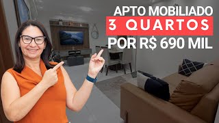 Apartamento mobiliado 3 quartos por R 690 Mil em Manaíra João Pessoa  PB [upl. by Hartman]