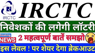 IRCTC SHARE LATEST NEWS  IRCTC SHARE LATEST NEWS TODAY  IRCTC STOCK PRICE ANALYSIS [upl. by Annerb]