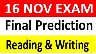 Reading amp Writing Prediction For 16 November Ielts Exam16 November 2024 Ielts exam16 Nov IELTS IDP [upl. by Gromme]