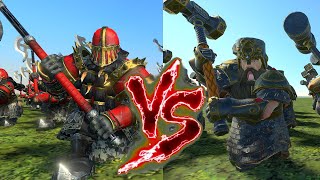 Infernal GuardGreat Weapons VS Hammerers Total War Warhammer 3 [upl. by Pember495]