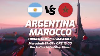 ARGENTINA  MAROCCO  OLIMPIADI PARIGI 2024  DIRETTA LIVE CRONACA STATISTICHE amp CAMPO 3D [upl. by Freddie]