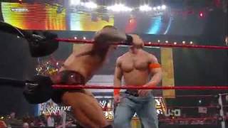 John Cena vs Randy Orton  2009 Superstar Of The Year Tournament Part 1 [upl. by Aytida]