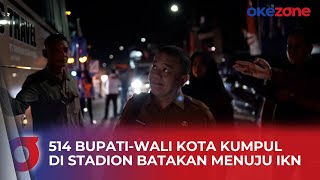 Stadion Batakan Jadi Titik Kumpul Para Kepala Daerah Menuju IKN untuk Rakor dengan Presiden [upl. by Yatnahs]