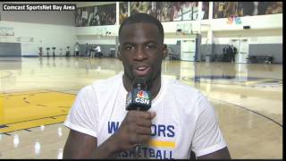 Draymond Greens mom interrupts interview with important news [upl. by Enileqcaj]