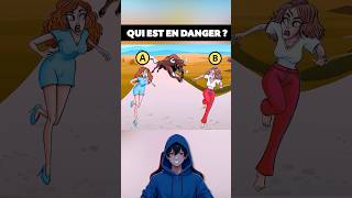 Qui est en danger  quiz heroquiz animation enigmes shorts tiktok humour devinette [upl. by Annibo]