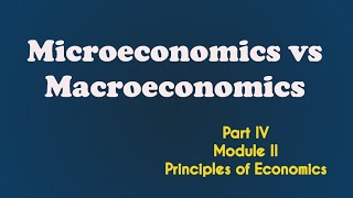 Microeconomics vs Macroeconomics [upl. by Erdnaed]