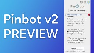 Pinbot v2 — Privately manage your bookmarks with AI [upl. by Llenrep618]