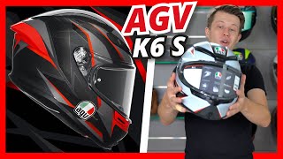 Nur 1255g  DER LEICHTESTE INTEGRALHELM mit ECE 2206   AGV K6 S [upl. by Nosauq]