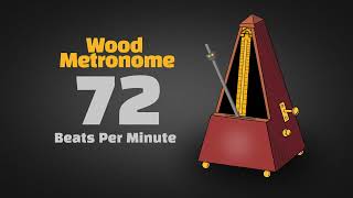 72 BPM Wood Metronome 30 Minuts [upl. by Livvy]